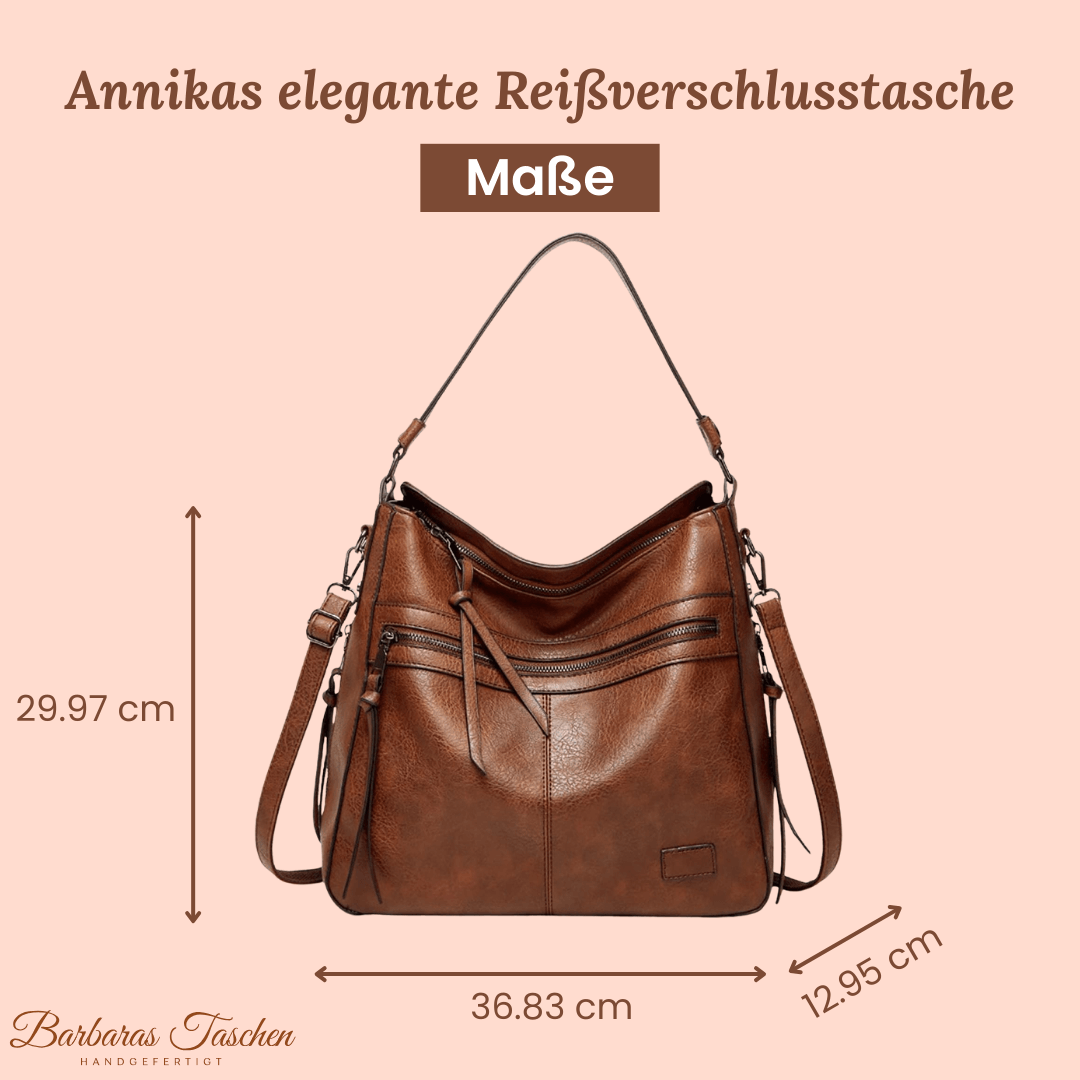 Annikas Elegante Reißverschluss-Tasche | Schultertasche